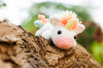 Lazy Rainbow Unicorn Amigurumi Pattern & Kit